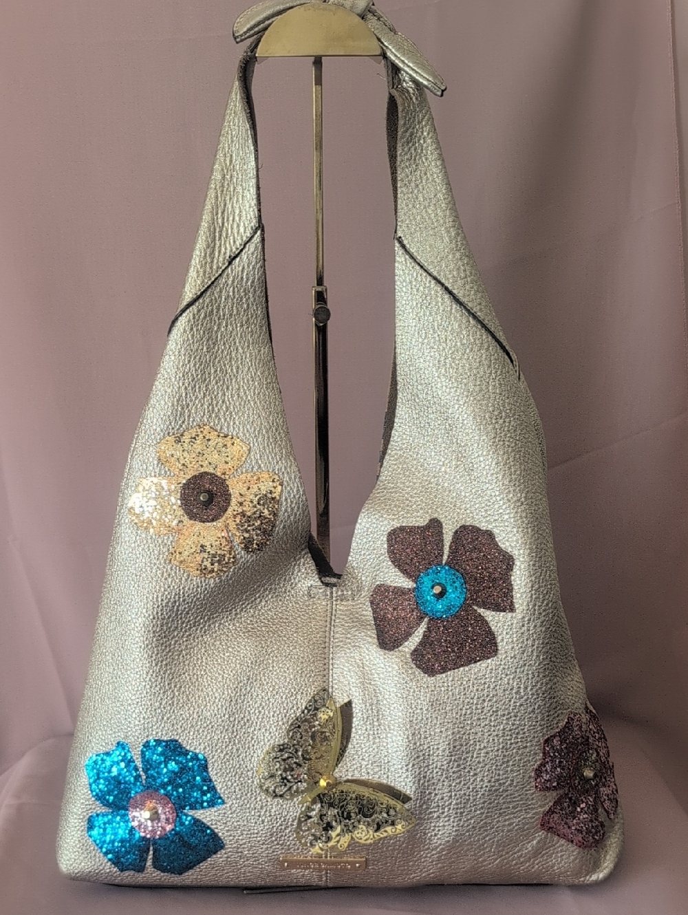Vince Camuto Metallic Hobo Bag